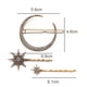 thumbnail image 2 of Juego de pinzas para el cabello de cristal con hexagrama de estrella y luna, accesorios decorativos para el cabello para mujer, 2 of 5