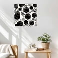 thumbnail image 3 of Black Grey Wooden Wall Clock Silent Non Ticking, Geometric Gold White Hexagon Modern Square Wall Clocks Battery Operated, Decor Clock for Home Office, Living Room, Kitchen, 12 Inch, 3 of 9