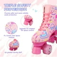 thumbnail image 5 of SolarSoda Kids Adult Roller Skates for Girls, Quad Skate With Light up Wheels, Pink (Women's 6.5), 5 of 9