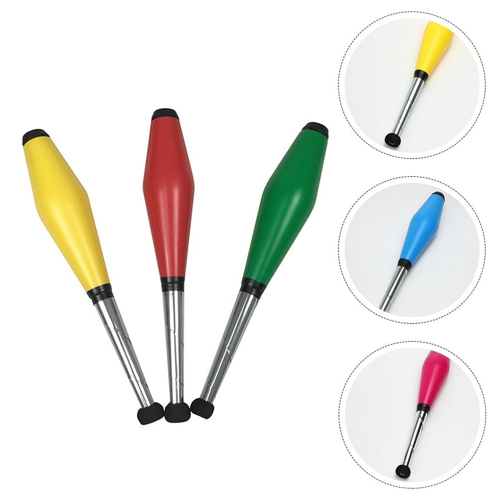 BDHI Lot De 3 Bâtons De Jonglage Ultra-Légers – Polyéthylène Et EVA Pour Cirque Et Coordination (Couleurs Aléatoires)
