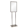 thumbnail image 1 of Support de Panneau de Bulletin 14 x 22 Po avec Base Plate - Chrome, 1 of 1