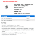 thumbnail image 2 of Rear Blower Motor - Compatible with 2009 - 2017 Ford Expedition 2010 2011 2012 2013 2014 2015 2016, 2 of 2