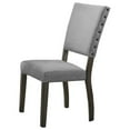 thumbnail image 1 of Best Master Furniture Anna Side Chair Anna Chaises Latérales Rembourrées de Style Antique Rustique Gris Pâle - Ensemble de 2, 1 of 3