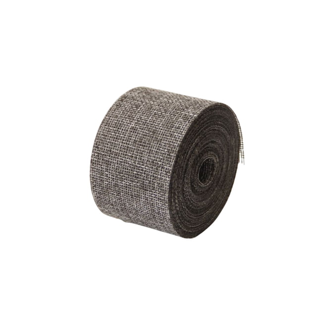 Moyic Cinta de arpillera de 5CM, manualidades DIY de lino, varios colores, rollo de tejido ecológico ligero, decoraciones de fiesta cosidas Kits de decoración para fiestas Gris