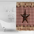 thumbnail image 2 of Independence Day Western Star on Wood Shower Curtain for Bathroom, Red Plaid Waterproof Shower Curtains Washable Quick Dry with Hooks Bathtub Curtains 36x72 IN, 2 of 7