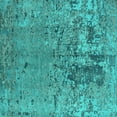 thumbnail image 1 of Ahgly Company Indoor Square Oriental Turquoise Blue Industrial Area Rugs, 6' Square, 1 of 4