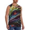 thumbnail image 2 of Fotbe Colorful Dragon Head Profile Men's Camiseta sin Mangas Estampada para Hombres, Playera Casual para Gimnasio, Entrenamiento, Playa-X-Large, 2 of 7
