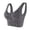 Grey, variant on Bras for Women Wide Shoulder Support Vest Bra for Everyday Comfort with U-Shaped Chest Pad and Detachable Straps Solid Color Seamless Fit for All-Day Wear Black One Size