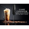 thumbnail image 4 of Zulay Kitchen Milk Frother with Stand Handheld Electric Whisk for Coffee Latte and Matcha Executive Black, 4 of 8