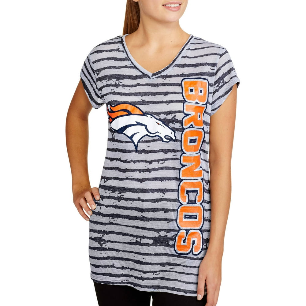 Licensed NFL Juniors Broncos V Neck Short Sleeve Tee