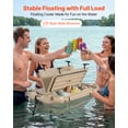 thumbnail image 2 of VEVOR Floating Cooler, 40 QT Floating Ice Chest with Dry Storage & Tow Rope, Premium LLDPE Amphibious Drink Cooler for Water & Land, Cruise Smoothly Stable on Lake, River, Pool, Beach, Kayak, Apricot, 2 of 9
