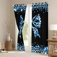 thumbnail image 3 of Homewish Cute Blue Bowtie Curtains Pack of 2 (42x84 Each) for Children Teens,Kawaii Ribbon Bow Knot Curtains Blackout,Abstract Cheetah Print Bedroom Curtains,Microfiber Bedroom Decor, 3 of 6