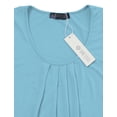 thumbnail image 2 of Doublju Women's Basic Scoop Neck Sleeveless Jewel Tank Top ICEBLUE S, 2 of 5