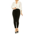 thumbnail image 4 of Moa Collection Women's Plus Size Casual 3/4 Sleeve Bolero Open Front Cardigan Jacket Blazer, Female, 4 of 6