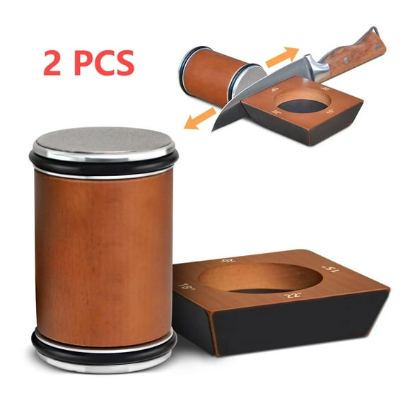 HORL Rolling Knife Sharpener for Straight Edge, Knife Sharpener with Industry Diamonds for Steel of Any Hardness,Offers 15, 18, 20 & 22 Degree Sharpening for A Variety of Knives (2 PCS)