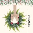 thumbnail image 3 of Mini Wreaths for Cabinets,Fake French Style Small Christmas Wreaths,Decorative Small Circular Christmas Berry Wreath Ring with Bow,Mini Hanging Christmas Wreath Ornament,Perfect for Festive,Porch, 3 of 4