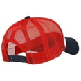 thumbnail image 4 of TRUCKER Baseball Cap Summer Mesh Hat Foam One Size Unisex Color Fashion Casual (7fc033_White/Red/Navy), 4 of 4