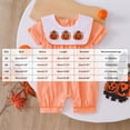 thumbnail image 3 of Ulanda Baby Boy Smocked Pumpkin Romper Short Sleeve Embroidery Truck Babydoll Collar Gingham Jumpsuit Halloween Clothes (Orange, 6-12 Months), 3 of 9