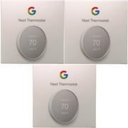 3 Units Google Nest Smart Programmable Wifi Thermostat for Home Snow