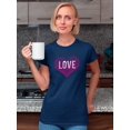 thumbnail image 2 of Love Text In Lineart Heart Shaped T-Shirt Women -Image by Shutterstock, Female 3X-Large, 2 of 4