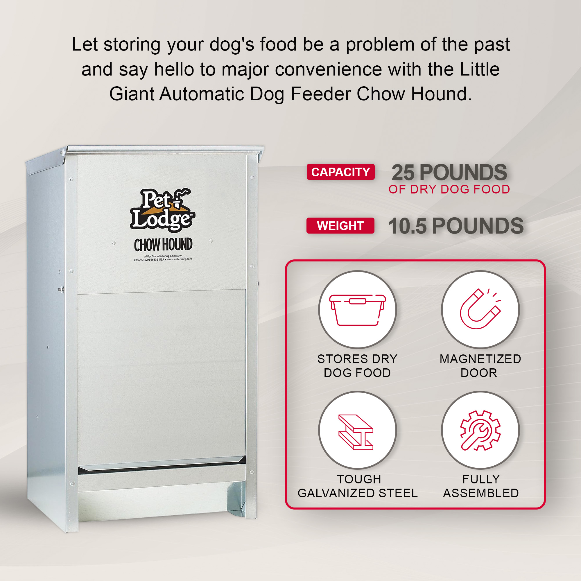Pet Lodge Chow Hound Automatic Steel Dog Feeder photo 2