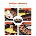 thumbnail image 4 of KFFKFF 2 in 1 Electric BBQ Pan Grill Hot Pot Portable Hot Pot BBQ Grill 1550W, 4 of 8