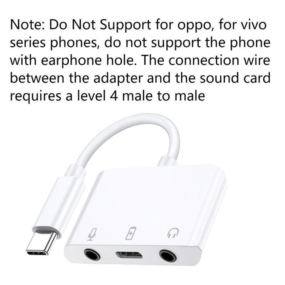 Type-C Sound Card USB-C 3.5mm Audio Interface for Earphone Speaker Computers TAPDRA Spare Part