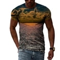 thumbnail image 1 of Nouveau T-shirt Motif Paysage Naturel pour Hommes Élément de Rue Hip Hop Col Rond Vêtements Personnalité Mode Décontractée Manches Courtes, 1 of 5