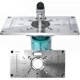 thumbnail image 4 of Placa de inserción de mesa de aleación de aluminio con 4 anillos para banco de carpintería, 235 mm x 120 mm x 8 mm JFHHH pequeña, 4 of 5