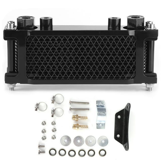Kit de Radiateur de Refroidissement d'Huile de Refroidissement d'Huile de Refroidissement d'Huile de Refroidissement d'Huile de Moteur Universel Kit de Radiateur de Refroidissement Adapté pour la Voiture de Singe 100250CC OffRoad ATV 4 Roues Moto
