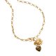 thumbnail image 1 of Romance Heart Shaped Tigers Eye Necklace Natural Stone Pendant Stainless Steel Chain Jewelry, 1 of 4