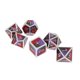 thumbnail image 5 of Juego de dados poliédricos de metal de múltiples caras, 7 juegos de dados ideales para rojo negro morado, 5 of 7