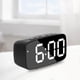 thumbnail image 3 of Reloj despertador LED digital Batería de espejo / Escritorio moderno enchufable Brillo de 2 niveles Snooze Reloj de para dormitorio Hogar Luz bnca perfecl Reloj digital, 3 of 8