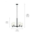 thumbnail image 2 of 43671BK Kichler Lighting Shailene - 5 light Medium Chandelier - 23.5 inches wide-Black Finish    -Traditional Installation, 2 of 9