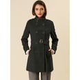 thumbnail image 3 of INSPIRE CHIC Trench-Coat d'Hiver pour Femmes à Double Boutonnage Col Montant Mi-Long, 3 of 7