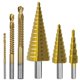 thumbnail image 3 of Juego de 6 Brocas Dentadas Escalonadas con Vástago Triangular y Revestimiento de Aleación de Titanio con Ranura Recta y Ranura Dentada, 3 of 5