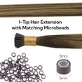 thumbnail image 2 of Extensiones de cabello HOTBANANA I Tip, 18 cm, 50 g, color marrón chocolate, 2 of 7
