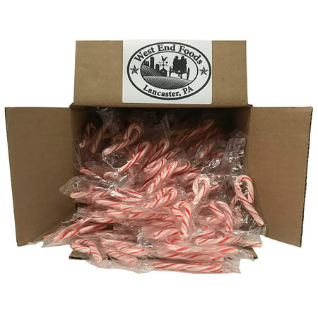 Bulk Red White Peppermint Candy Canes Mini (2 pound) for Christmas