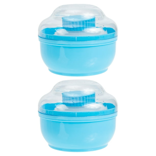 2 sets Baby Talcum Powder Funda de soplo para bebés Polvo de polvo con cajas de almacenamiento