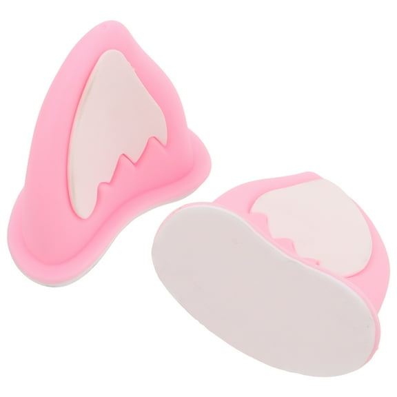 1 Pair Cat Ears Helmet Decorations For Motorcycle And Ski Helmets Easy To Stick On And Remove For Women Men Car Accessory Bike Ski Motorcycle Snowboard Helmet White Pink