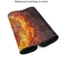 thumbnail image 4 of Desk Mat,Basketball Fire and Water Gaming Mouse Pad,XXL Extended Mouse Pad Mat for Office,Computer,Keyboard with Non-Slip Base Stitched Eges Mousepad 35.4''''×15.7'''', 4 of 6
