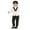 Beige*, variant on RUTAYY Boys 4 Piece Outfit Vest Pants Bow Tie and Suspender Set for Special Occasion Outings Black
