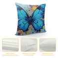 thumbnail image 4 of COMIO  Butterfly Pillow Covers Watercolor Lotus Floral Fantasy Splash Doodle Painting Waist Lumbar Cushion Cover Oblong Rectangle Pillowcase for Men Women Home, 4 of 5