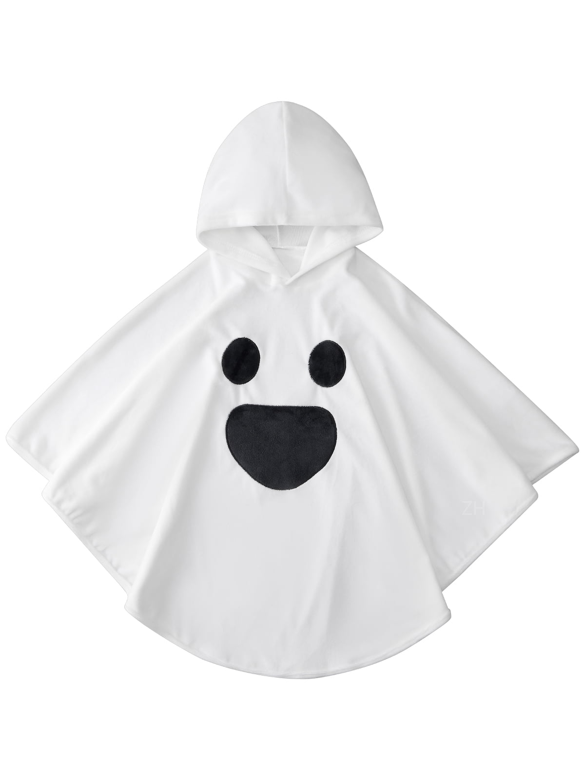 Costume Fantôme Halloween Enfant - Cape Avec Capuche Blanche - Taille 80 Cm - Pour Déguisement Et Fête - 11