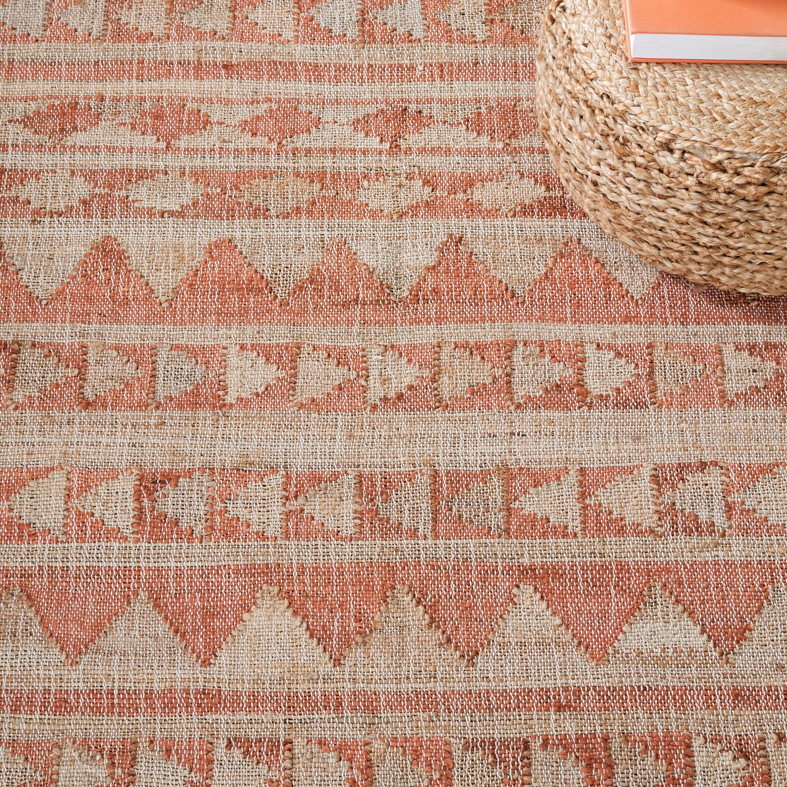 Safavieh Kilim Ian Tribal Area Rug, Natural/Rust, 9' x 12'