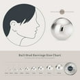 thumbnail image 5 of Kezef 925 Sterling Silver High Polish Smooth Round Ball Stud Earring 3-Size Set - 4mm, 5mm, 6mm, 5 of 8