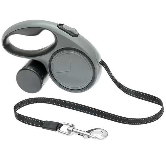 Retractable Small Dog Leash 16 FT Reflective Long Dog Leash with 15" Chew Proof Chain Leash for Walking Running Training - One Button Brake & Lock Nylon Dog Leash Only for Small dog