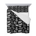 thumbnail image 7 of Quilts Twin-XL Size Bedding Set, Black Cat Lightweight Quilted Comforter, Vintage Striped Geometric Abstract Soft Reversible Bedspread Coverlet with Pillow Covers for All Season, 68" x 98", 7 of 7