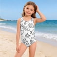 thumbnail image 5 of Grblisyd Swimsuits for Girls 10-12 Crew Neck Funny Graphic Bathing Suit Racerback One Piece Swimwear, 5 of 6