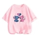 thumbnail image 4 of Camiseta de verano con estampado 3D de Lilo & Stitch de Disney para niña bonita, camiseta de manga corta con cuello redondo, ropa informal de moda para niña, mono de camión, 4 of 5